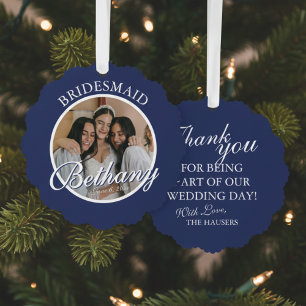 Bridesmaid Thank You Keepsake Wedding Tree Decoration Card