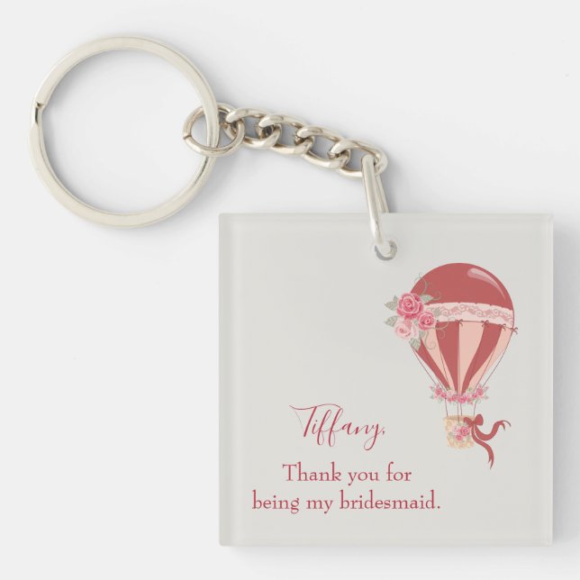 Bridesmaid Thank You Key Ring (Front)