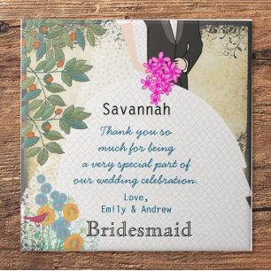 Bridesmaid Thank You Tile Gown with Tree Swirls