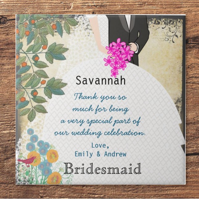 Bridesmaid Thank You Tile Gown with Tree Swirls (Creator Uploaded)
