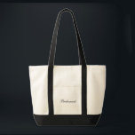 Bridesmaid Tote Bag<br><div class="desc">Tote bag shown in natural/black with text; Bridesmaid. Customise this item or buy as is.</div>