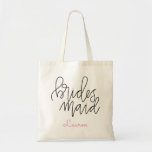 Bridesmaid Tote Bag - Customisable Design<br><div class="desc">Customisable Bridesmaid tote bag in a modern calligraphy design.</div>