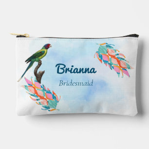 Bridesmaid Vintage Parakeet Accessory Pouch