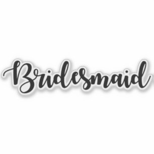 Bridesmaid Vinyl Wedding Decal Cut Out Sticker
