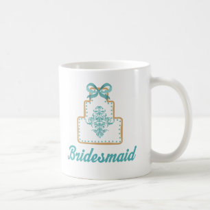 Bridesmaid Wedding Cake Cookie Bridal Gift Coffee Mug