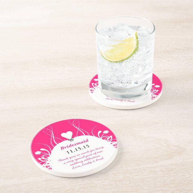 Bridesmaid Wedding Gown Coasters (Side)