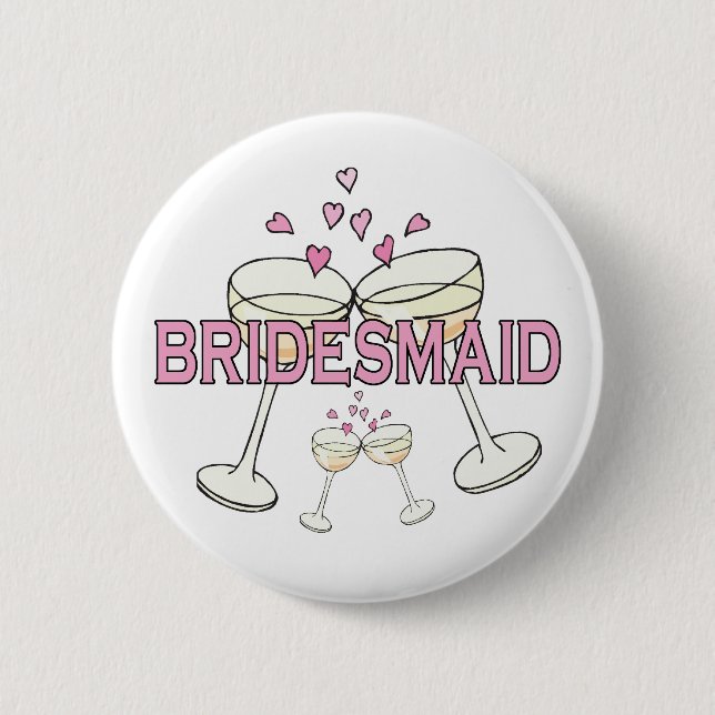 Bridesmaid Wedding ID Button (Front)