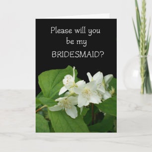Bridesmaid Wedding Invitation Card
