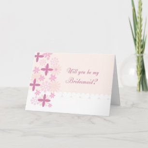 Bridesmaid wedding invitation card, Will you be my