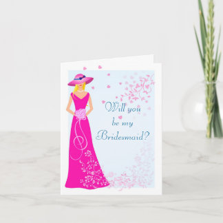 Bridesmaid Wedding Party Card