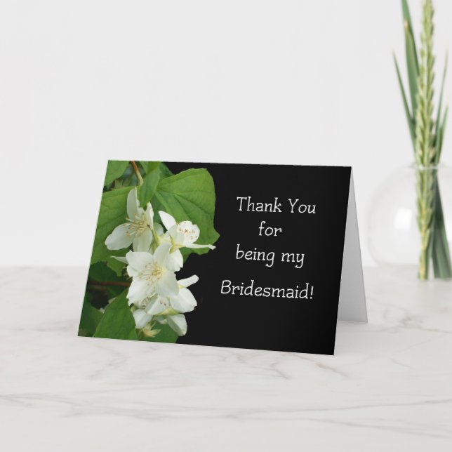 Bridesmaid Wedding Thank You Card (Front)