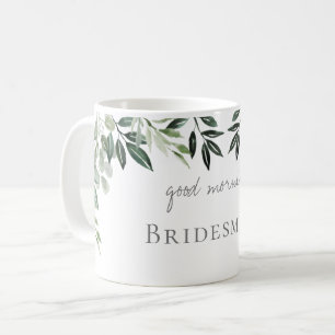 Bridesmaids coffee cup, morning of wedding coffee mug