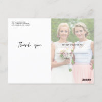 Bridesmaids Grateful Photo Blank Thank You