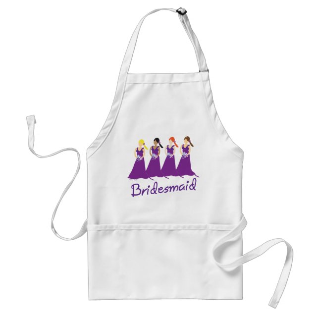 Bridesmaids in Purple Apron (Front)
