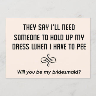 Bridesmaids Invitation Will you be my bridesmaid?