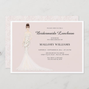 Bridesmaids Luncheon Fashion Bride Invitation
