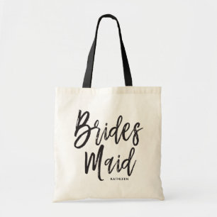 Bridesmaids Script Style Custom Wedding Tote Bag