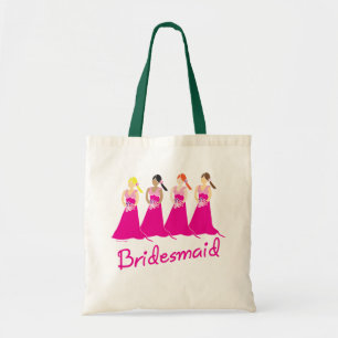 Bridesmaids Tote Bag Pink Design