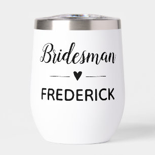 Bridesman Black Handwriting Script Wedding