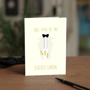 Bridesman Ivory Bridal Party Groomsman Card