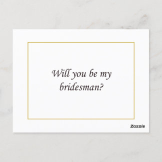 Bridesman Proposal Card
