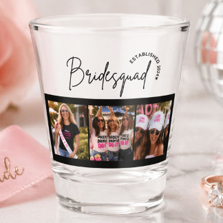 Bridesquad Personalised Bachelorette Party Favour Shot Glass