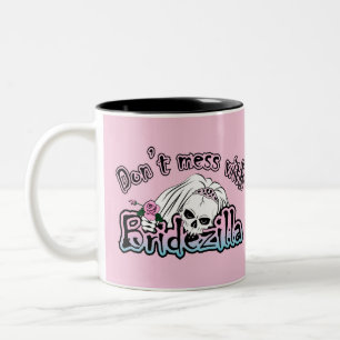 Bridezilla Skull Two-Tone Coffee Mug
