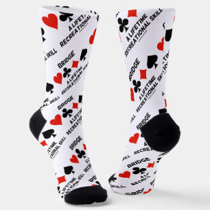Bridge A Lifetime Recreational Skill 4 Card Suits Socks