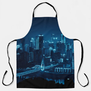 Bridge and city urban architecture at night in Cho Apron