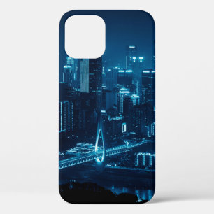 Bridge and city urban architecture at night in Cho iPhone 12 Case