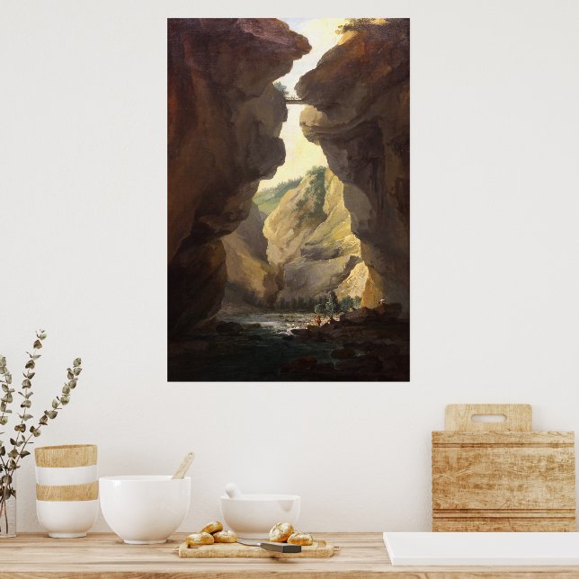 Bridge And Gorges Of Dala River (1777) Poster (Kitchen)