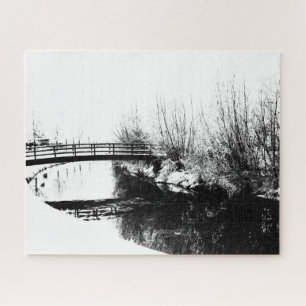 Bridge and Stream Winter Scene 16x20 520pc jpcna Jigsaw Puzzle