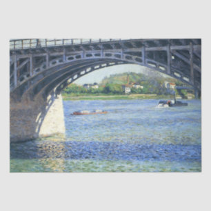 Bridge at Argenteuil (by Gustave Caillebotte) Tissue Paper