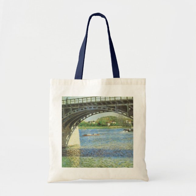 Bridge at Argenteuil by Gustave Caillebotte Tote Bag (Front)