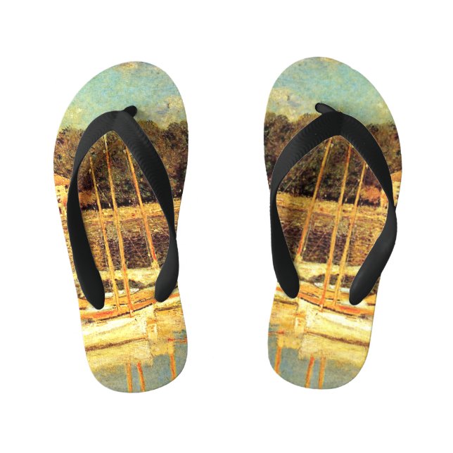 Bridge at Argenteuil Claude Monet     Kid's Thongs (Footbed)