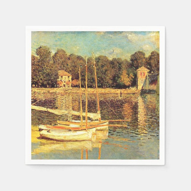 Bridge at Argenteuil Claude Monet   Napkin (Front)
