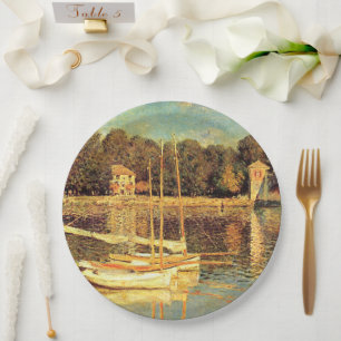 Bridge at Argenteuil Claude Monet Paper Plate