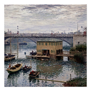 Bridge at Argenteuil on a Grey Day Poster