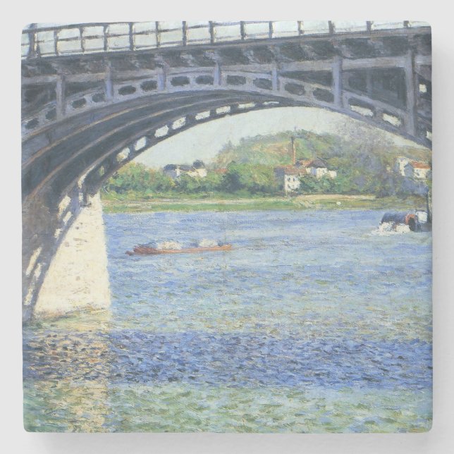 Bridge at Argenteuil Stone Coaster (Front)