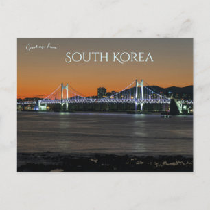 Bridge at Busan South Korea Postcard
