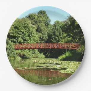 Bridge at Centennial Lake in Ellicott City Paper Plate