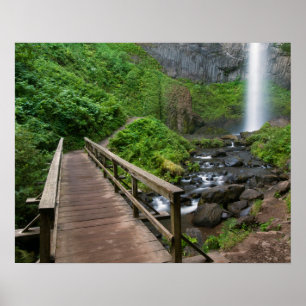 Bridge at Latourell Falls, Columbia River Gorge, Poster