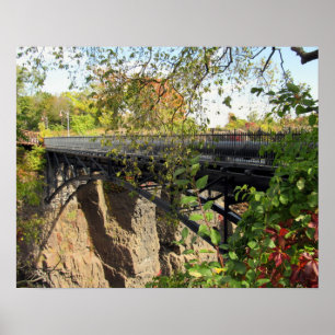 Bridge at Mary Ellen Kramer Great Falls Park, NJ Poster