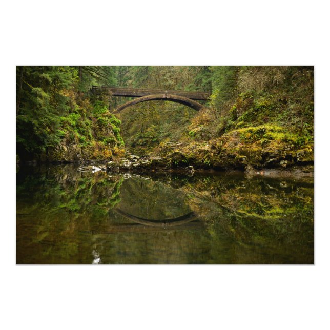 Bridge at Moulton Falls, WA Photo Print (Front)