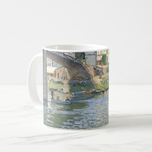 Bridge at Villeneu by Sisley Impressionist Paint Coffee Mug (Front Left)