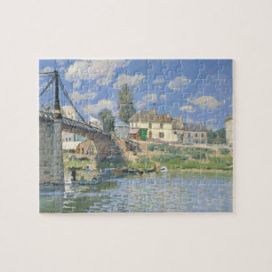 Bridge at Villeneu by Sisley Impressionist Paint Jigsaw Puzzle