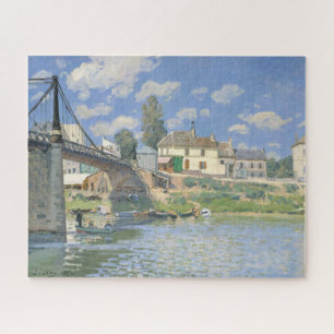 Bridge at Villeneu by Sisley Impressionist Paint Jigsaw Puzzle