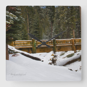 Bridge at Wuksachi Square Wall Clock