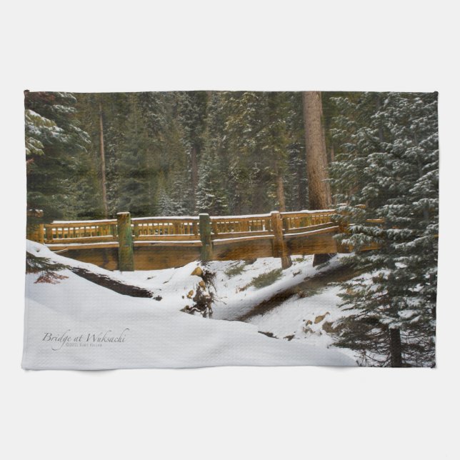 Bridge at Wuksachi Tea Towel (Horizontal)