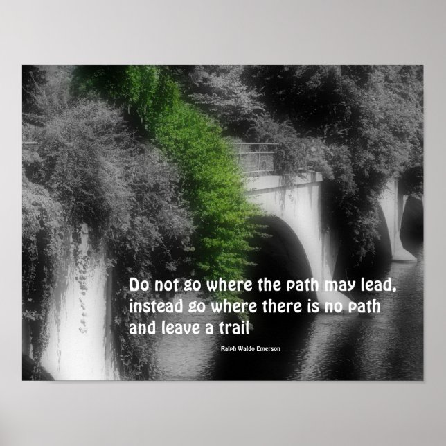 Bridge Be Yourself Inspirational Quote Poster (Front)